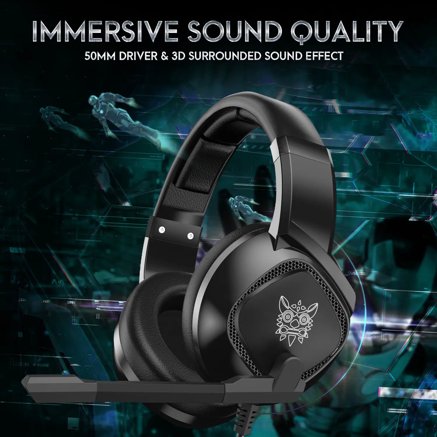 Gaming Headset with Volume Control – Xbox PS4 PC Compatible