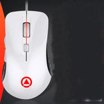 White RGB Gaming Mouse with Red Accents featuring dimming★custom hardware macro