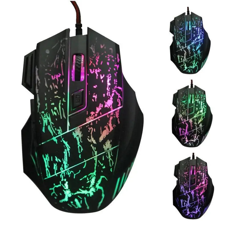 Mouse da gioco RGB con 7 pulsanti programmabili
